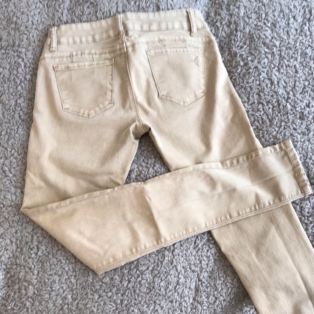 Tan body-con jeans